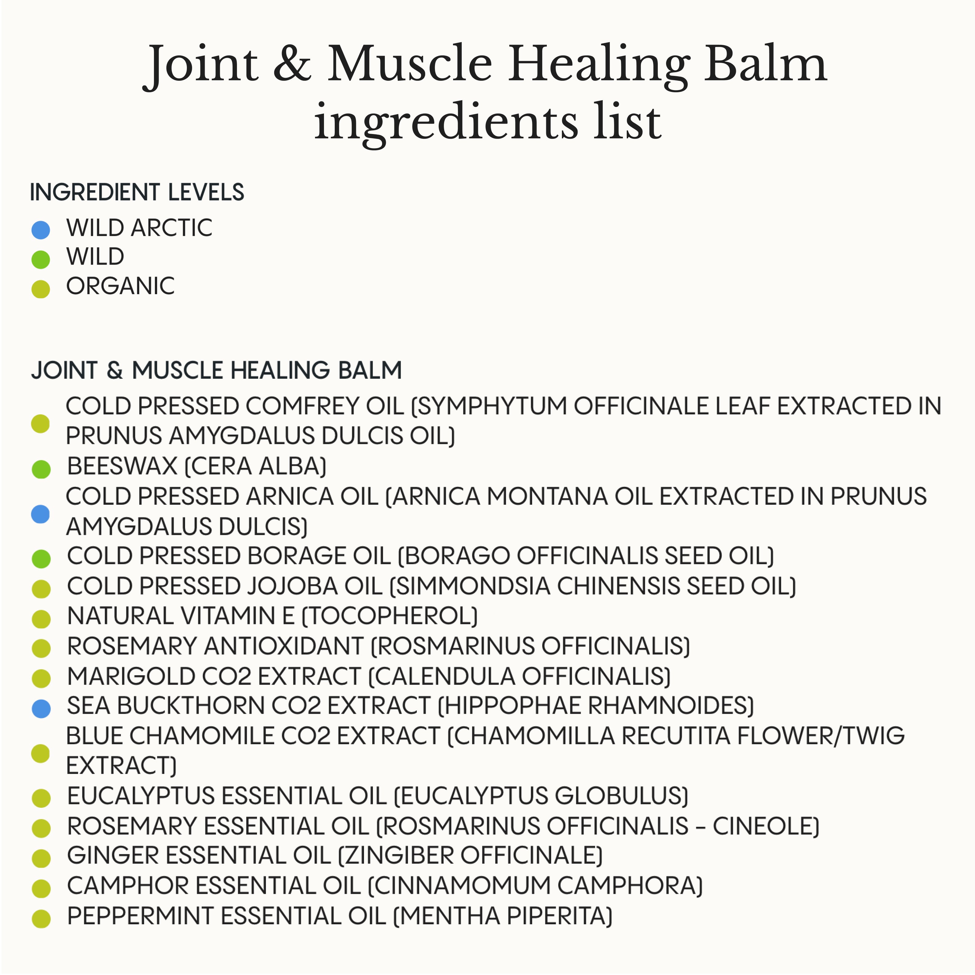 Joint & Muscle Healing Balm - 2 JARS