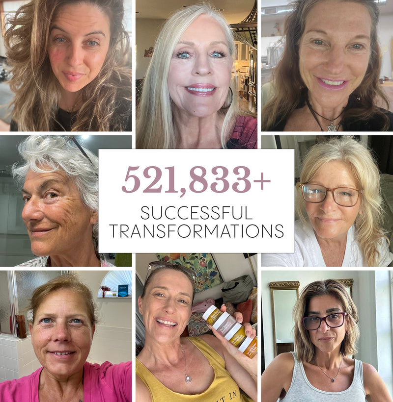 Frøya Organics Complete Mature Skin System four glass jars arranged on display