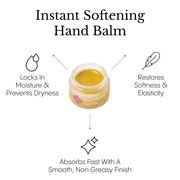 Frøya Organics Instant Softening Hand Balm open jar revealing concentrated organic hand balm texture