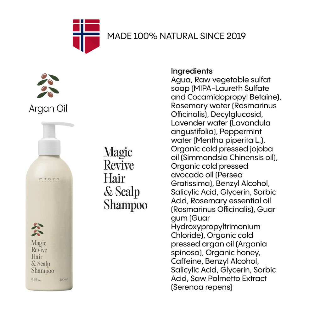 Frøya Organics Magic Revive Hair & Scalp Shampoo open jar revealing concentrated reviving shampoo texture