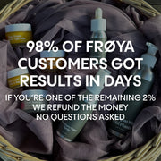 Customer showing results after using Frøya Organics Mega Gift Bundle EU/UK