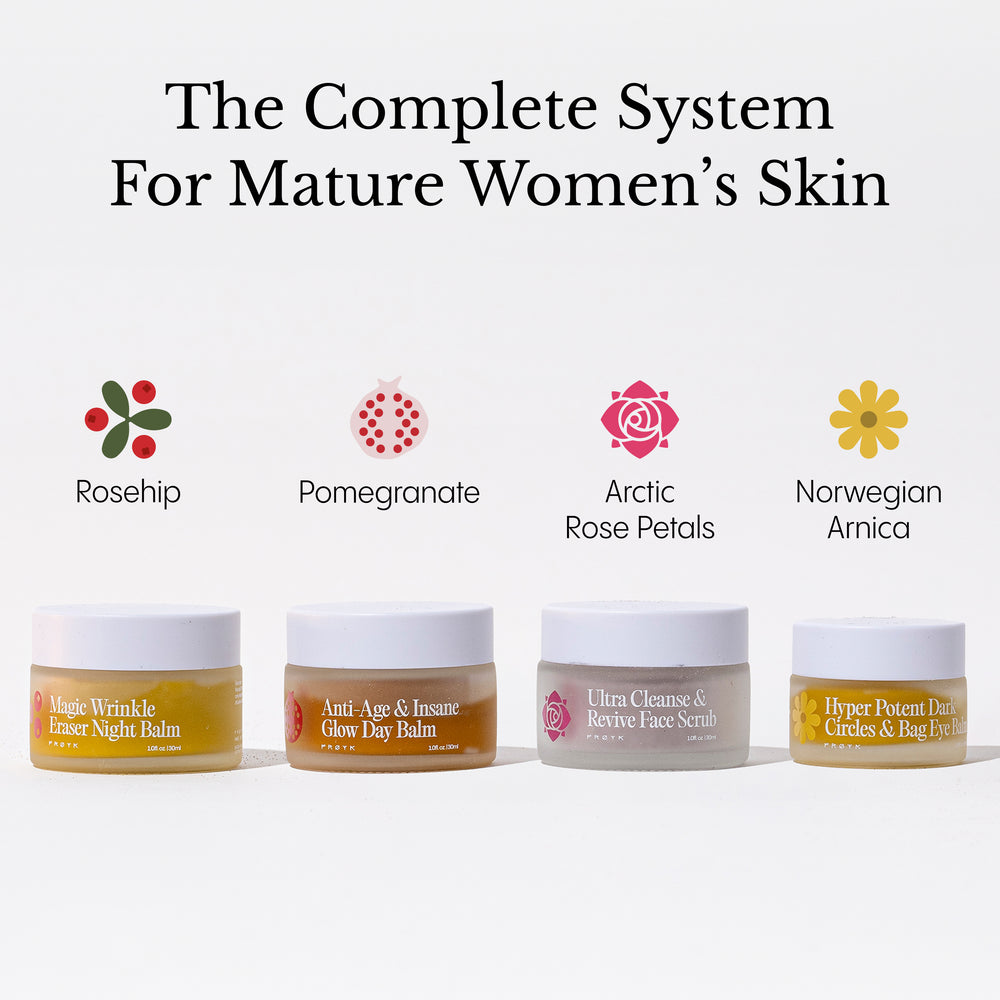 Before and after skin improvement with Frøya Organics Mega Gift Bundle Australia