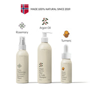 Complete Hair & Scalp System products arranged showing complete hair care routine