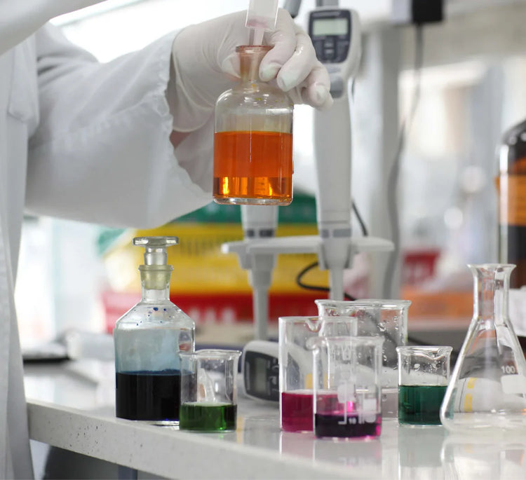Botanical extracts being tested in a lab
