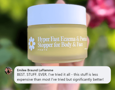 <p>Eczema & Psoriasis<br/><em><strong>Gone In 2 Weeks</strong></em></p>