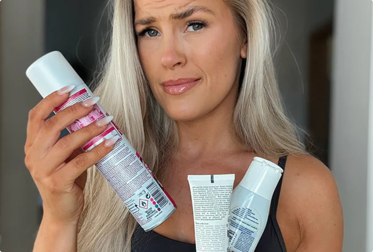Close-up of stressed, overwhelmed skin