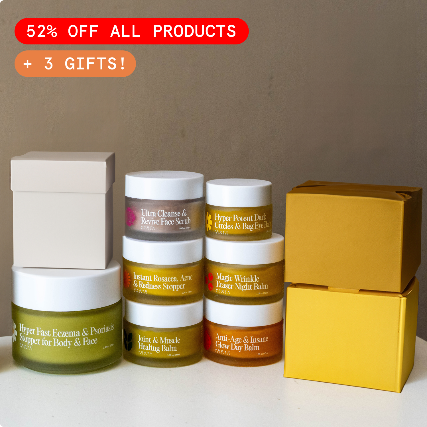 Limited Offer: All Frøya Products ($667) + 3 Gifts ($169) at 52% off